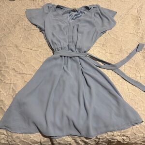 H&M Satin lined Blue Dress